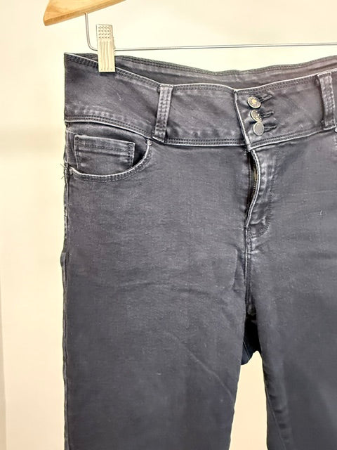 Wax Jean Butt I Love You Curvy Skinny Jeans Black Sz16 / 34