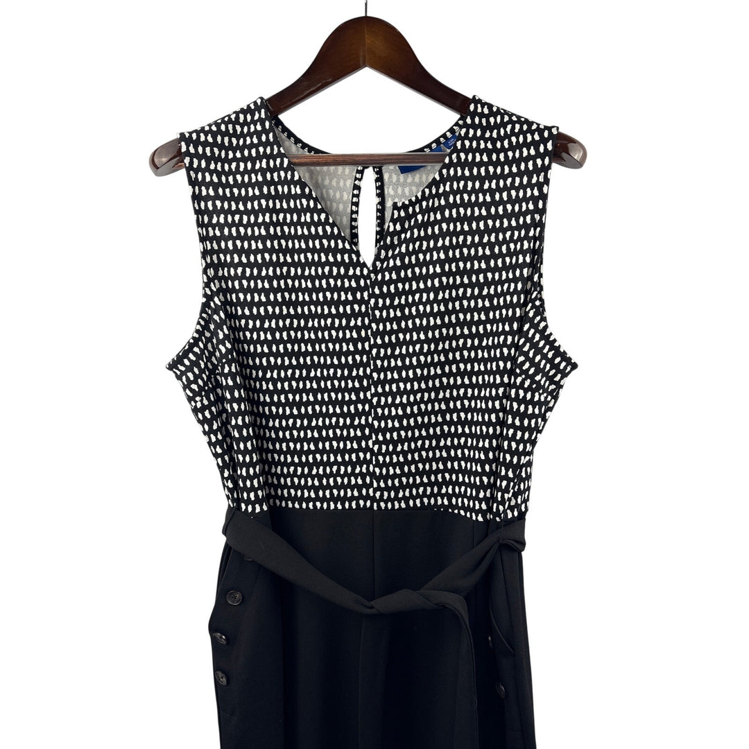 Women’s Apt. 9 Size XXL Black w/ White Pattern Jumpsuit