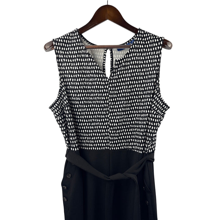 Women’s Apt. 9 Size XXL Black w/ White Pattern Jumpsuit