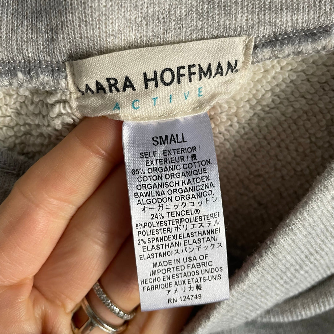 Mara Hoffman Active Grey Embroidered Sweatpants Joggers Organic Cotton size S