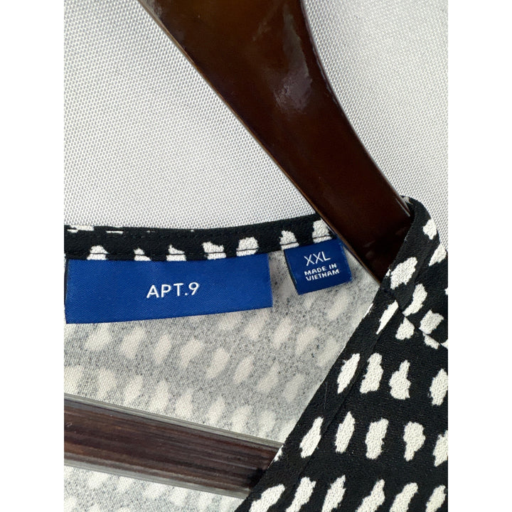 Women’s Apt. 9 Size XXL Black w/ White Pattern Jumpsuit