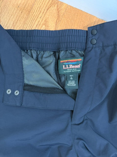 L.L.Bean Men’s Non‑Insulated Black Snow Pants SzL NWOT