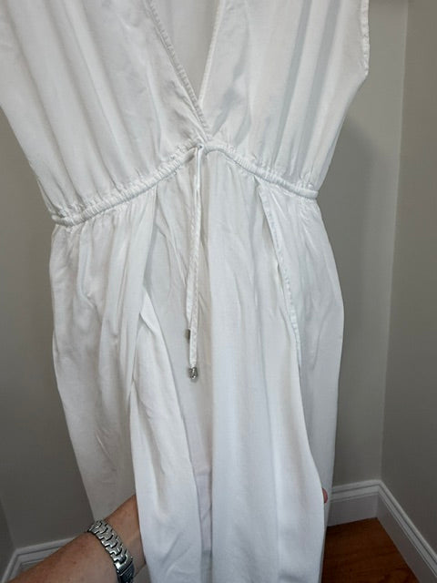 Victoria’s Secret White Deep V‑Neck Cover‑Up Maxi Dress  Size XL