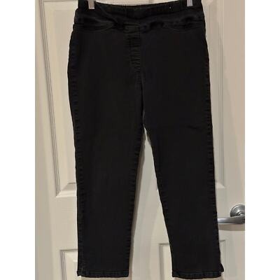 Womens Distressed Black Stretchy Denim Pants