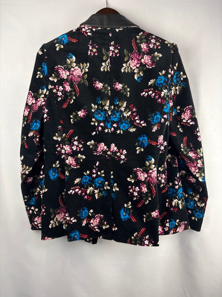 Women’s Lane Bryant Size 16 Black Floral Velvet Blazer