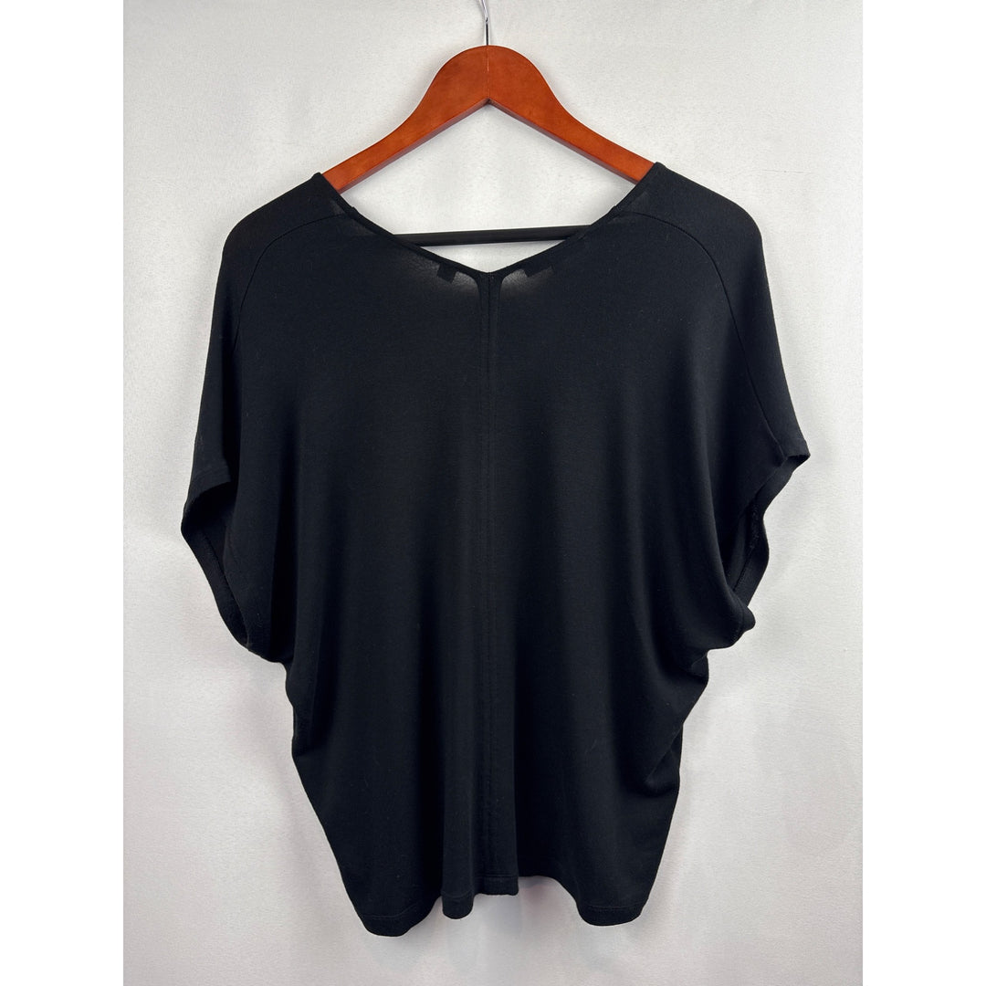 Women’s Vince Size XS Black V-Neck Short Sleeve Blouse
