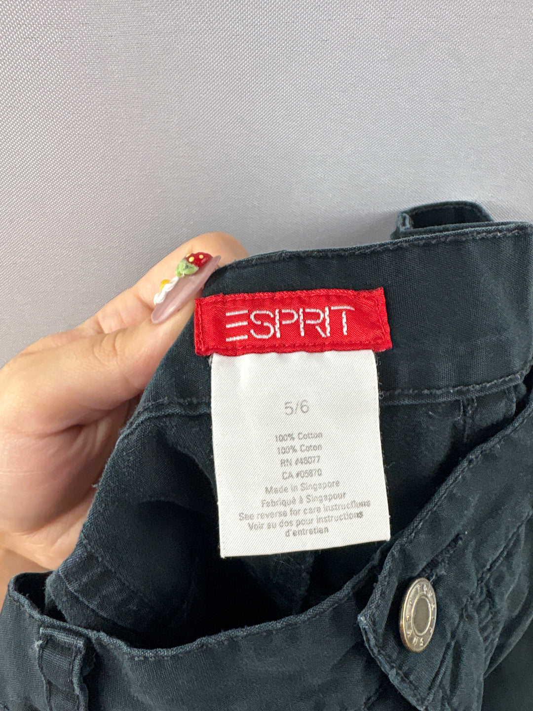 Women’s Esprit Size 5/6 Black High-Waisted Mini Shorts
