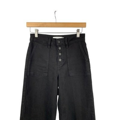 Women's Carly Jeans Black High Rise Button Jeans - Size 1