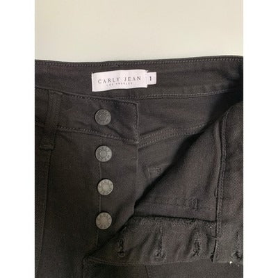 Women's Carly Jeans Black High Rise Button Jeans - Size 1