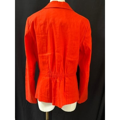 Women’s Lafayette 148 New York Red Zip up Blazer Sz 10