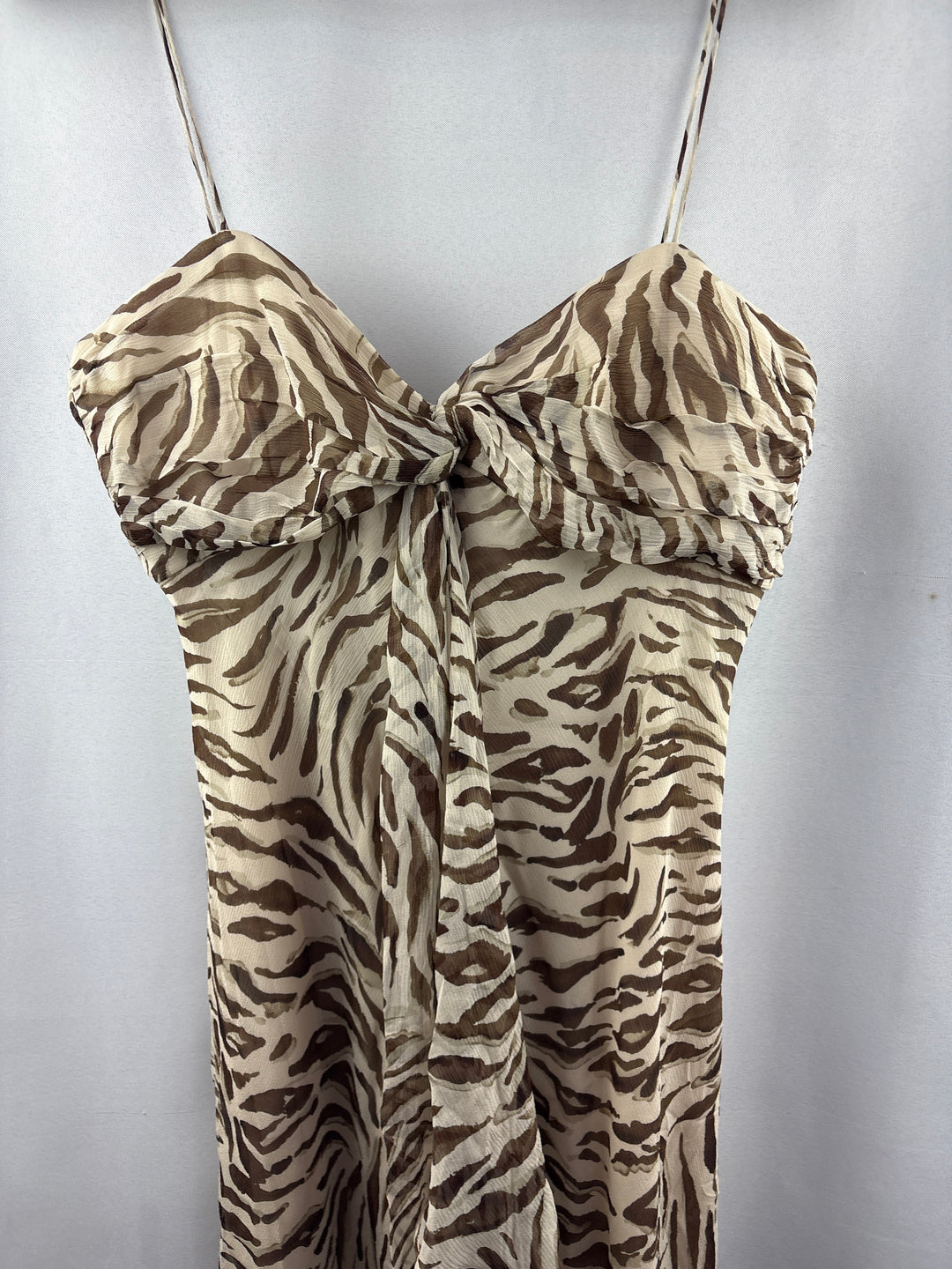 Women’s Milly Size 10 Brown & Tan Animal Print Cocktail Dress