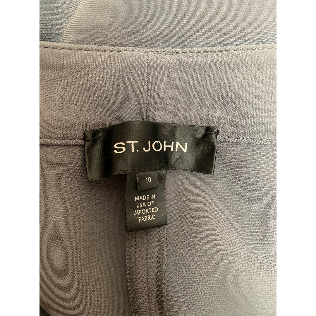 St. John Womens Gray Stretch Dress Pants Size 10