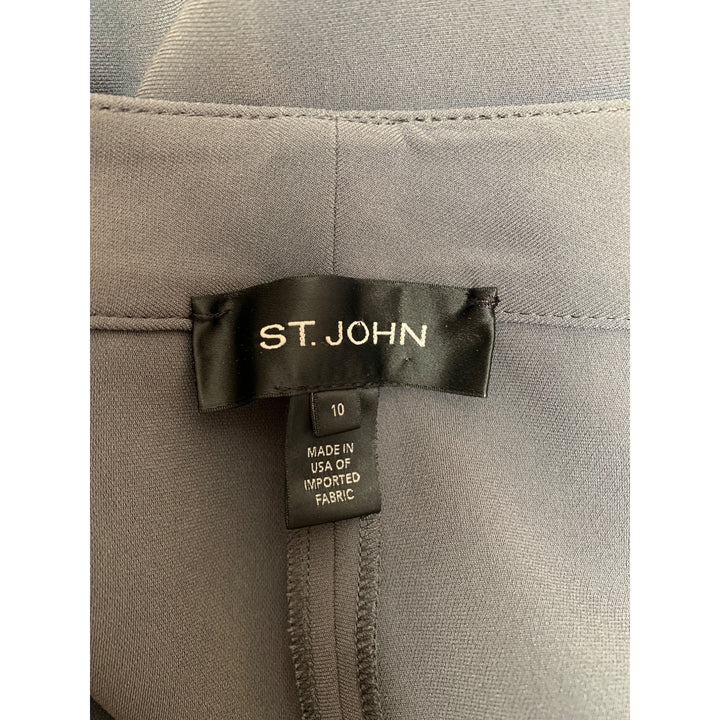 St. John Womens Gray Stretch Dress Pants Size 10