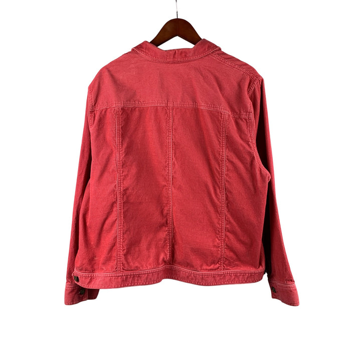 Jones New York Sport Womens 2X Pink Corduroy Jacket