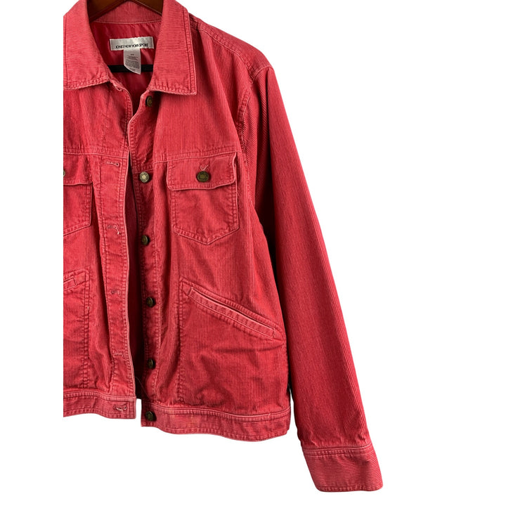 Jones New York Sport Womens 2X Pink Corduroy Jacket