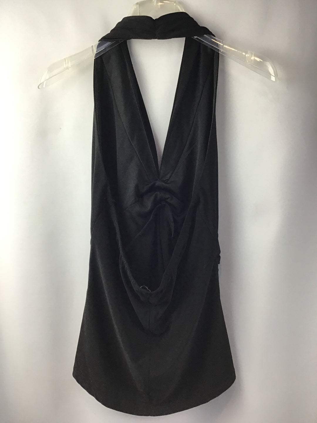 Women’s Onyx Nite Black Halter Top with Jeweled Encrusted Embellishment Size Large