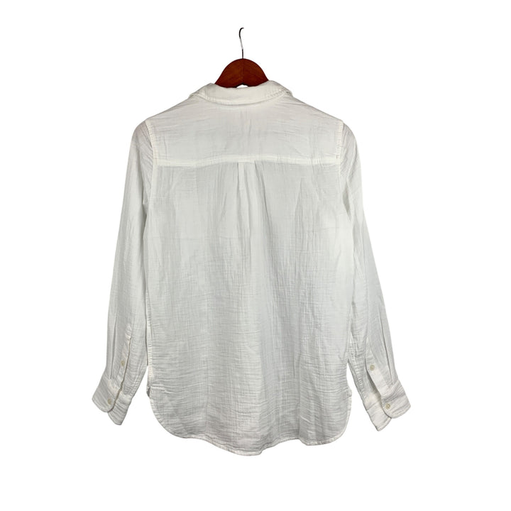 J.Crew Womens White Long Sleeve Cotton Shirt XS