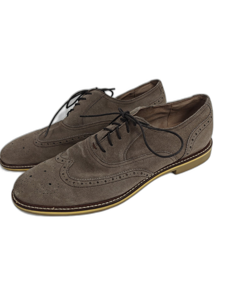 Men Banana Republic Oxford Wingtip Shoes Taupe Size 12M