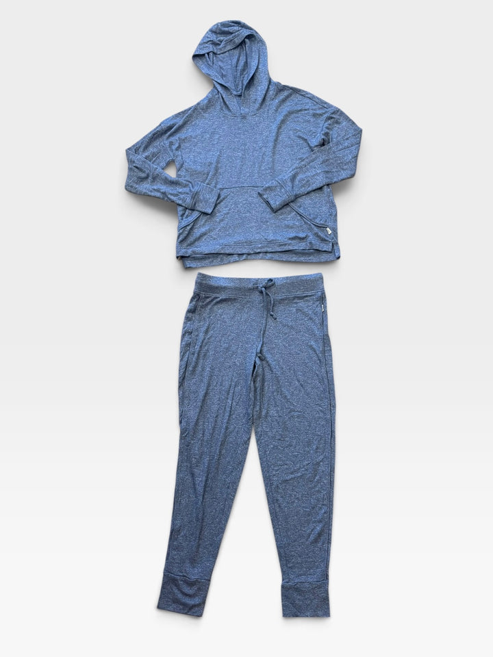 UGG Blue Heather Hoodie Jogger 2 Piece Lounge Set Size S Cozy Athleisure