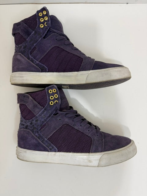 Supra Muska Purple Suede High Top Sneakers Mens Sz7.5
