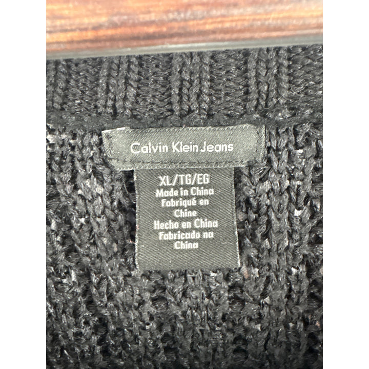 Women’s Calvin Klein Jeans XL Black Cable Knot Sweater