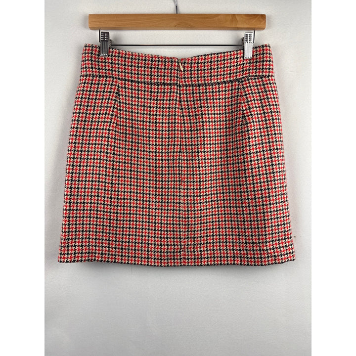 Women’s Maison Jules Size 4 Red, Black, & Cream Mini Pencil Skirt
