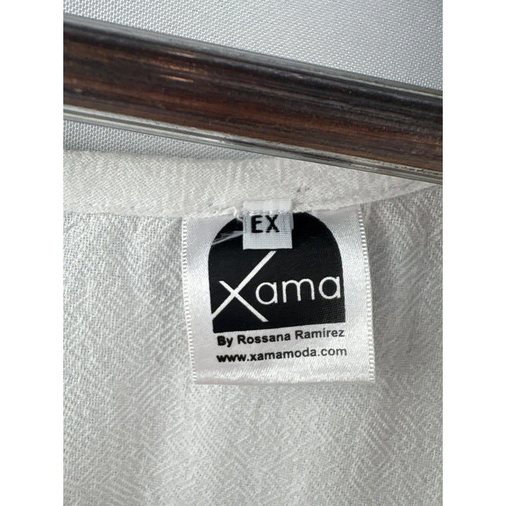 Women’s Xama XL White Off-The Shoulder Blouse w/ Beading