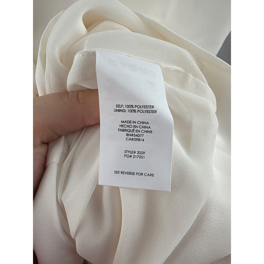 Women’s Cabi Size 16 White Sleeveless Faux Wrap Style Blouse