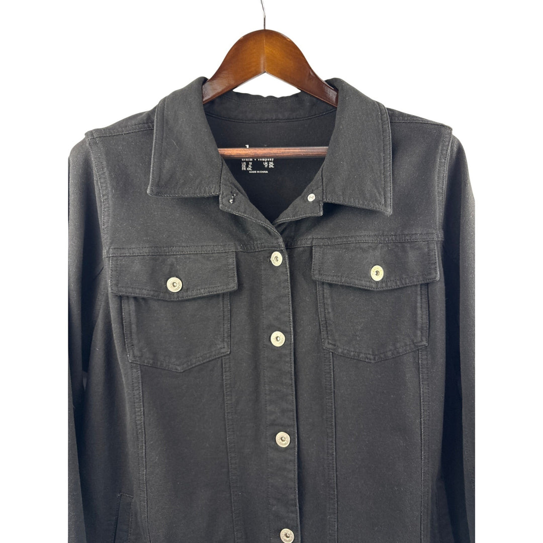 Women’s D&Co. Size 1X Black Denim Jacket