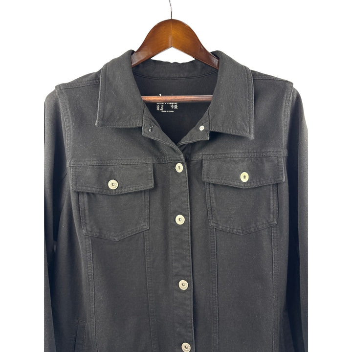 Women’s D&Co. Size 1X Black Denim Jacket