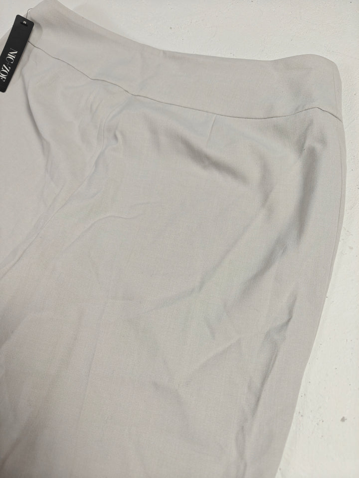 Womens Nic+Zoe Straight Leg Pants Cream/Gray Size 10 NWT