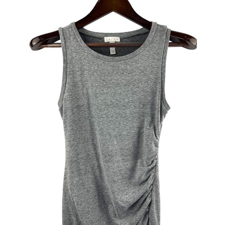 Women’s Leith Small Heather Grey Tank Dress w/ Ruched Side