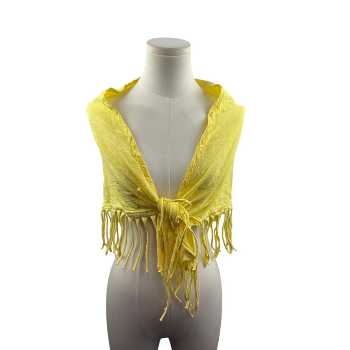 Women’s Oh My Gauze! Butter Yellow Fringed Scarf/Shawl