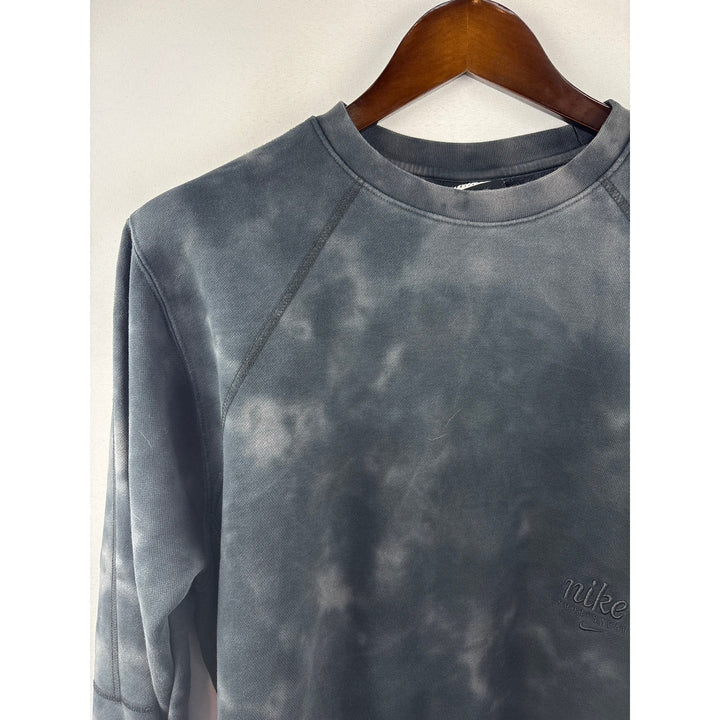 Women’s Nike Small Gray and Black Tie-Dye Crewneck