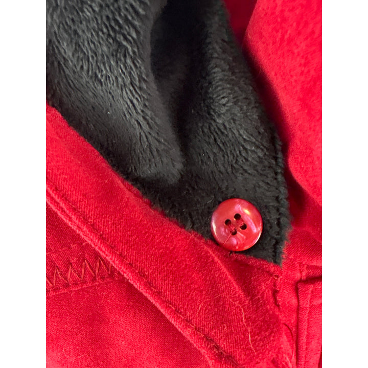 Women’s Croft & Barrow Size 1X Red Faux Suede Heavyweight Coat