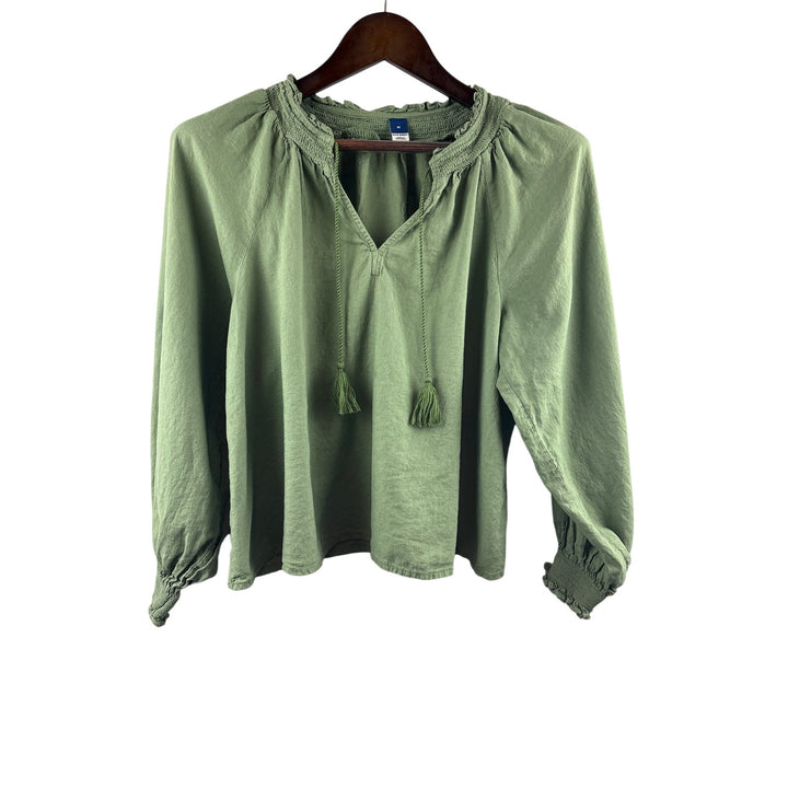 Women’s Old Navy Forest Green Long Sleeve Blouse