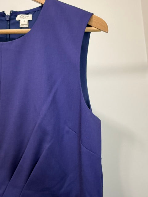 J.Crew Wool Blend Twist Waist Sheath Dress Navy Sz12