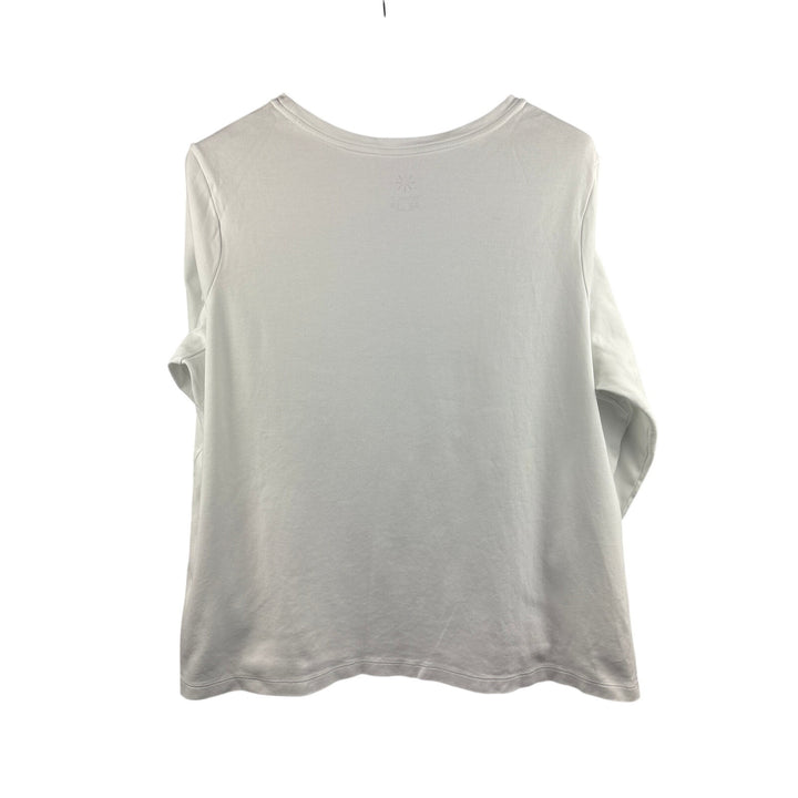 Women’s Isaac Mizrahi Live! Size 2X White Long Sleeve Shirt