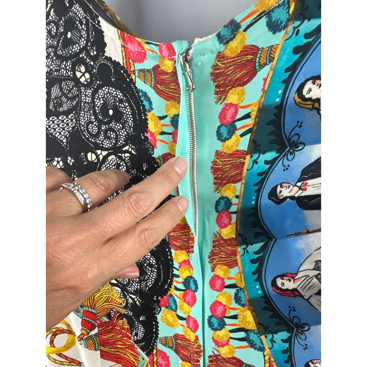 Women’s Dolce & Gabbana Floral Fan Silk Top Size Small/Medium (Italian 42)