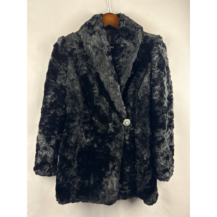 Women’s I.N.C Small Black Faux Fur Coat