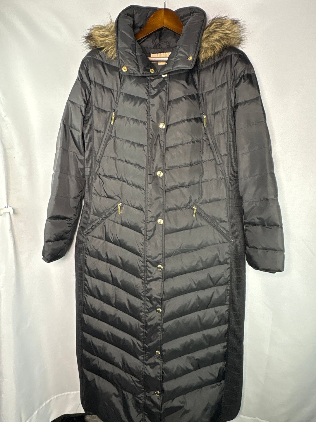 Women’s Michael Michael Kors XXL Black Puffer Trench