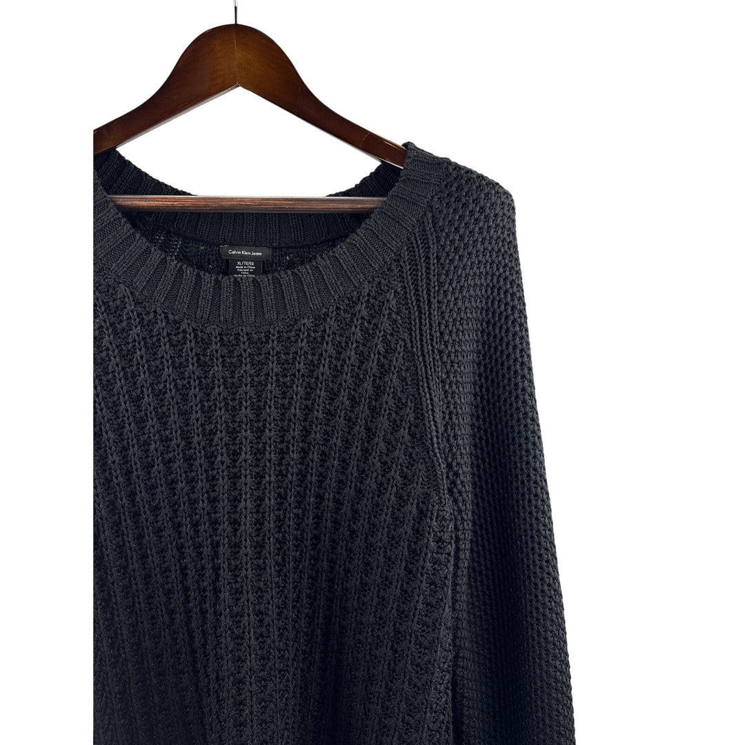 Women’s Calvin Klein Jeans XL Black Cable Knot Sweater