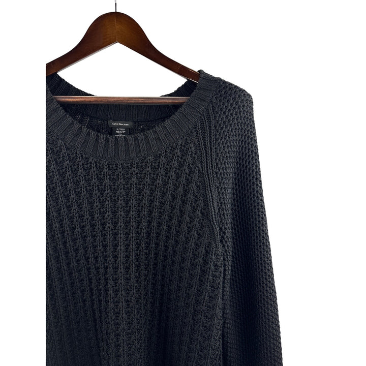 Women’s Calvin Klein Jeans XL Black Cable Knot Sweater