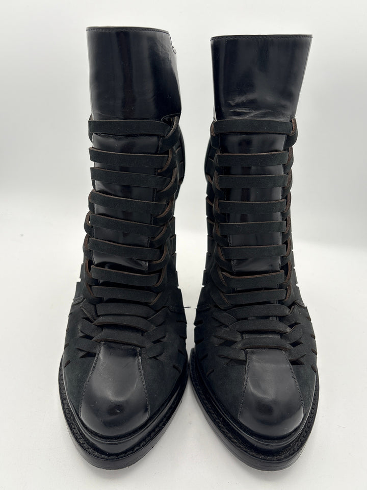 Women Alexander Wang Freja Black Suede Strappy Heels Size 8