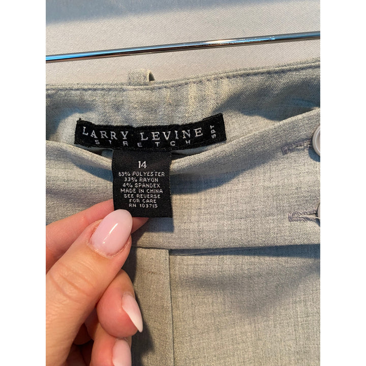 Women's Grey Larry Levine Slacks Size 14