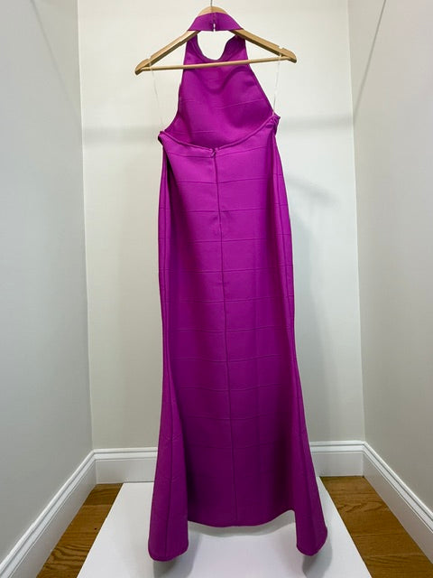 Fashion Nova Aviva Bandage Halter Maxi Dress Magenta NWT XL