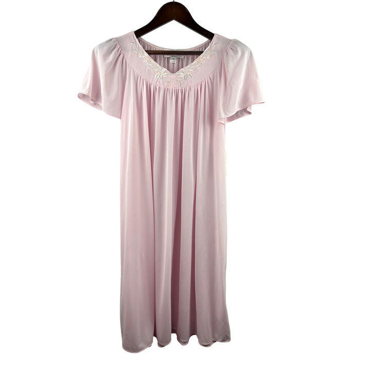 Women’s Miss Elaine Medium Baby Pink Satiny Nightgown