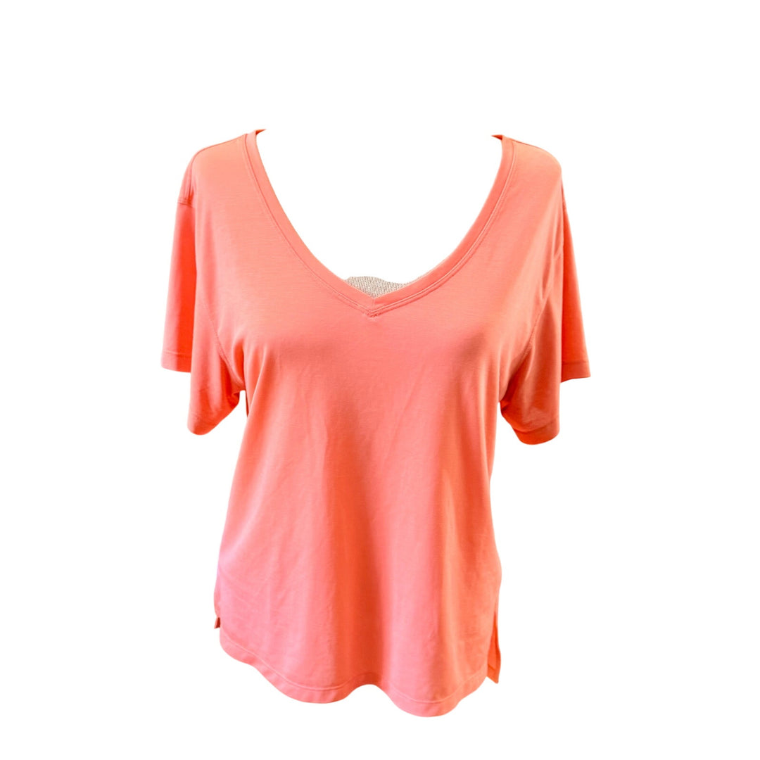 Lululemon Pink V-Neck T-Shirt No Size Shown