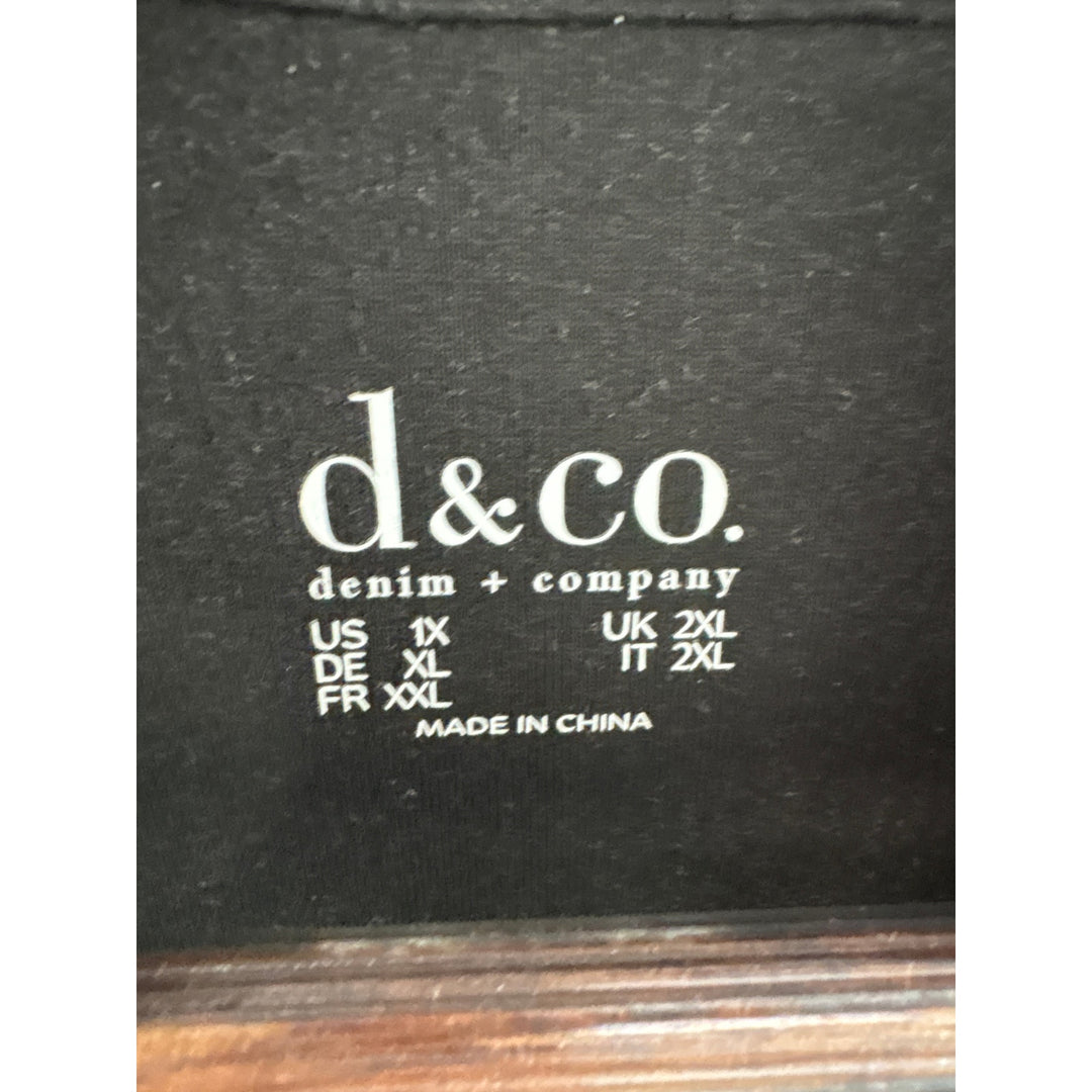 Women’s D&Co. Size 1X Black Denim Jacket
