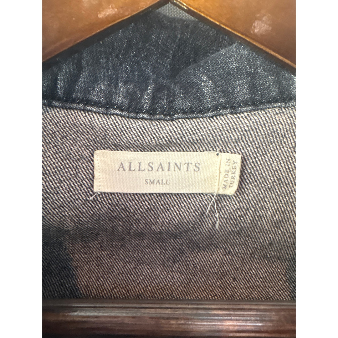 Women’s All Saints Small Washed Gray Jean Jacket
